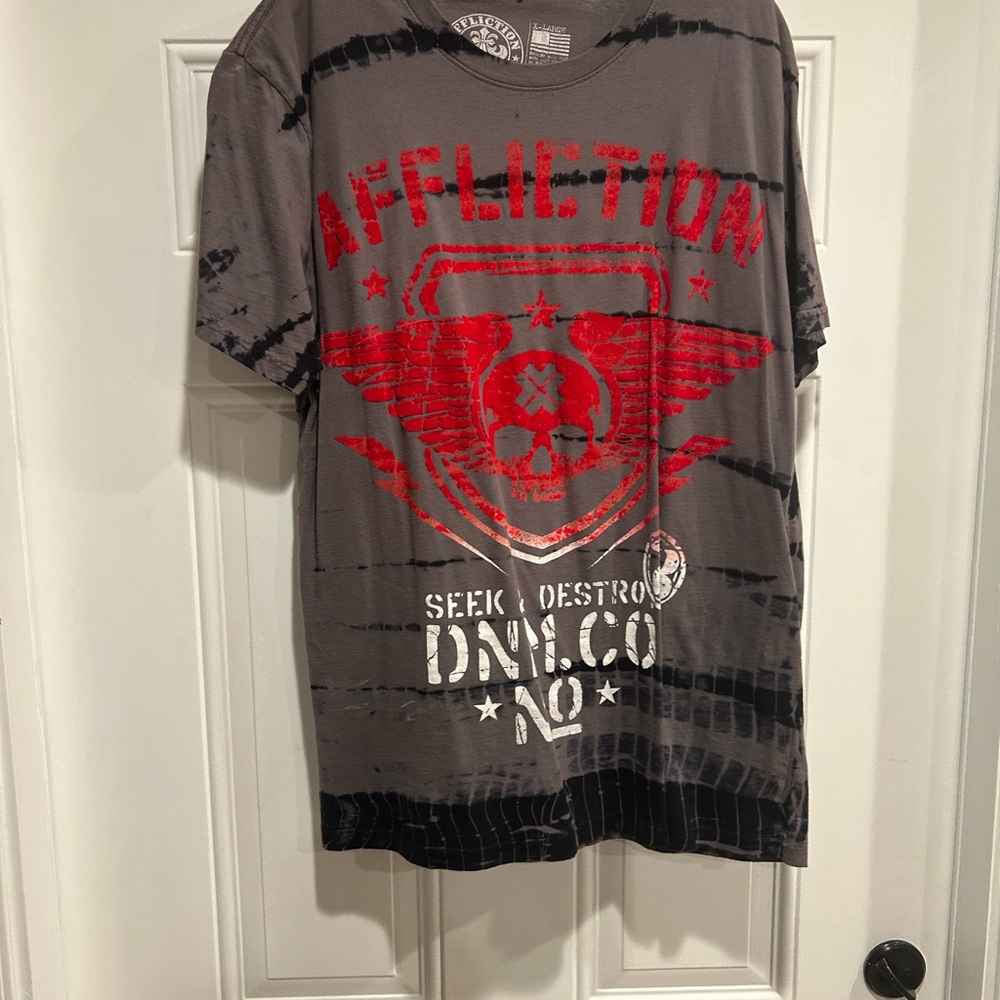 Affliction Men's Gray Graphic T-Shirt